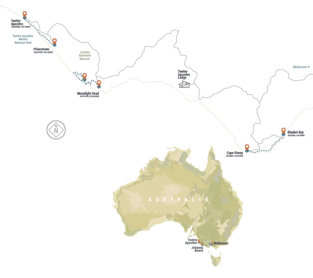 Great Ocean Road Long Weekend Map