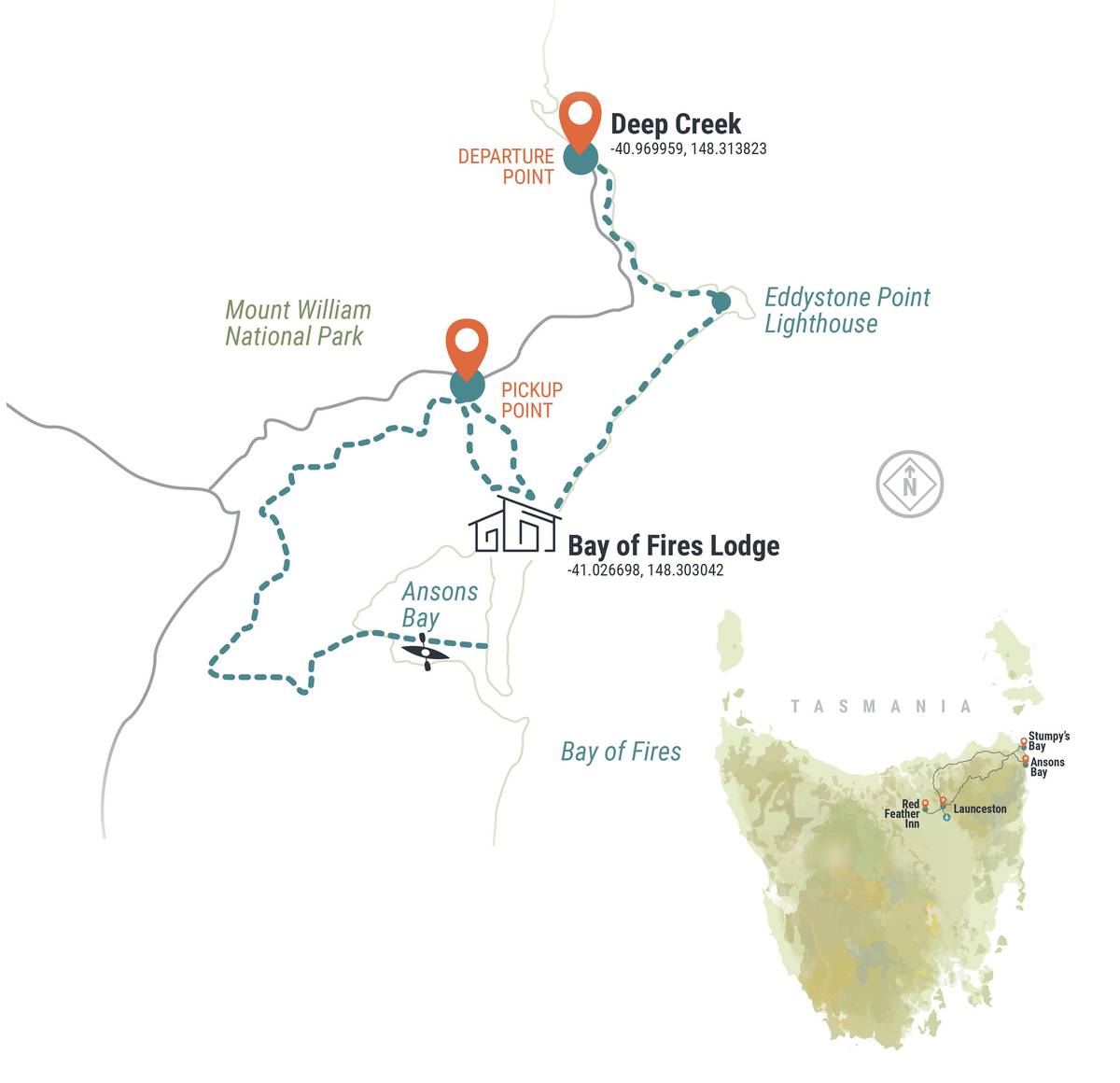 Bay of Fires Long Weekend Map