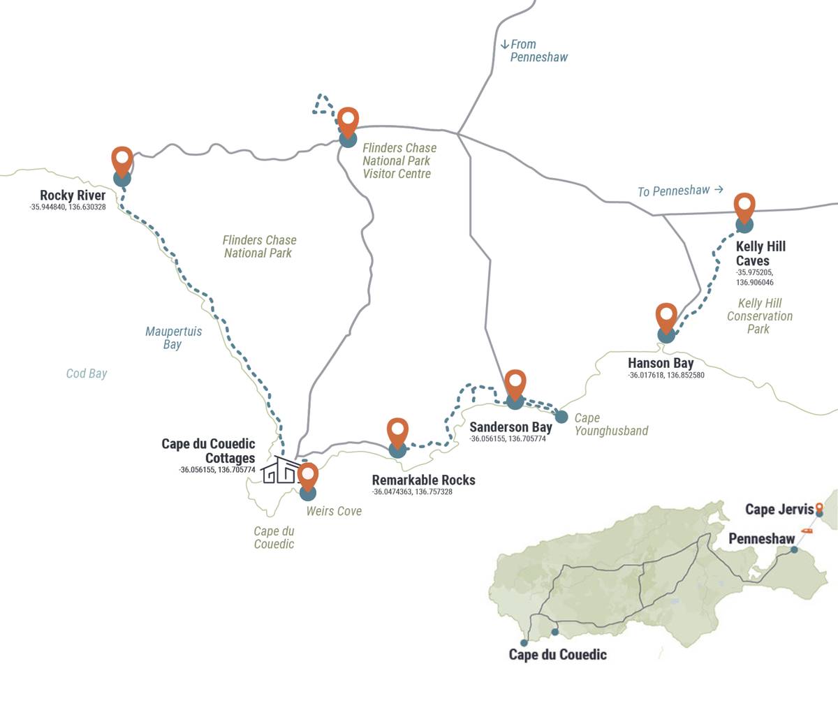Kangaroo Island Signature Walk Map